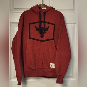 Under Armour Project Rock Red Long Sleeve Hoodie Size Small